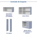 Ver imagem 5 de Cozinha Modulada 5 Peças 3 Aéreo 1 Balcão com Tampo 1 Kit Lateral Marselha CabeCasa MadeiraOriginals