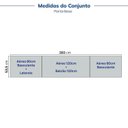 Ver imagem 5 de Cozinha Modulada 5 Peças 3 Aéreo 1 Balcão com Tampo 1 Kit Lateral Marselha Cabecasa Madeiraoriginals