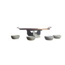 Ver imagem 1 de Fondue Retangular 30x20cm Pedra Sabão e 4 Tigelas para Molho