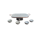 Ver imagem 2 de Fondue Retangular 30x20cm Pedra Sabão e 4 Tigelas para Molho