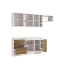 Ver imagem 5 de Armário de Cozinha Completa Garrafeiro 100% Mdf 260cm Branco/nogueira Celeste Kappesberg