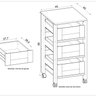 Armário Fruteira para Cozinha com Cestos com Detalhes em Vidro - 3