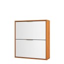 Ver imagem 2 de Sapateira com 2 Portas Multiuso Organizadora para Calçados Closet e Quarto Cinamomo/Branco