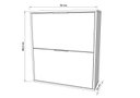 Ver imagem 3 de Sapateira com 2 Portas Multiuso Organizadora para Calçados Closet e Quarto Cinamomo/Branco