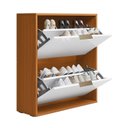 Ver imagem 4 de Sapateira com 2 Portas Multiuso Organizadora para Calçados Closet e Quarto Cinamomo/Branco
