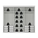 Ver imagem 5 de Guarda-Roupa Casal 3 Portas de Correr e 6 Gavetas Spazio Yescasa Branco