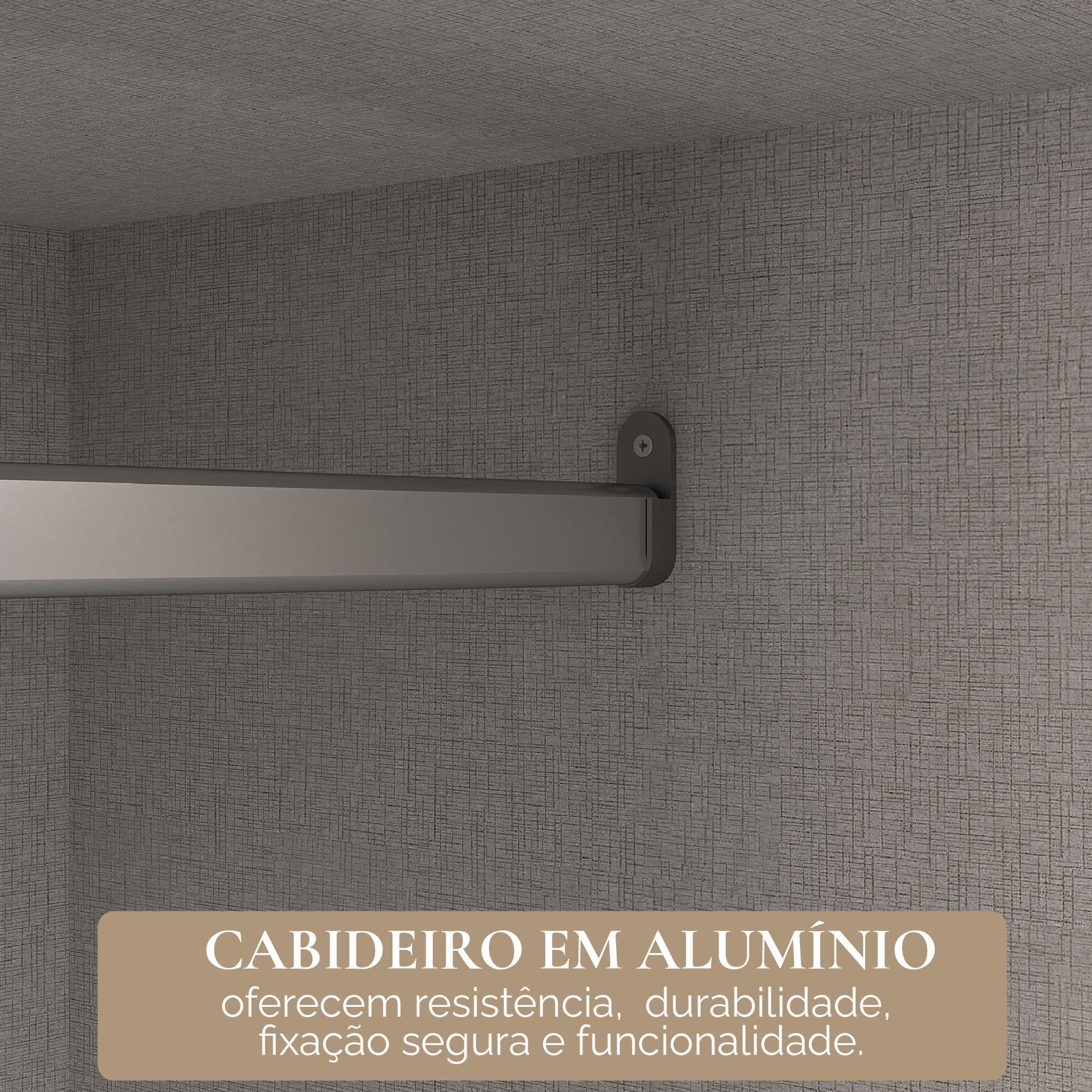 Guarda-roupa Casal 3 Portas de Correr e 6 Gavetas Spazio - 9