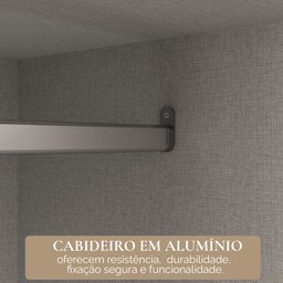 Guarda-roupa Casal 3 Portas de Correr e 6 Gavetas Spazio - 9