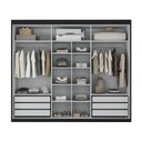 Ver imagem 6 de Guarda-roupa Casal 3 Portas de Correr e 6 Gavetas Spazio