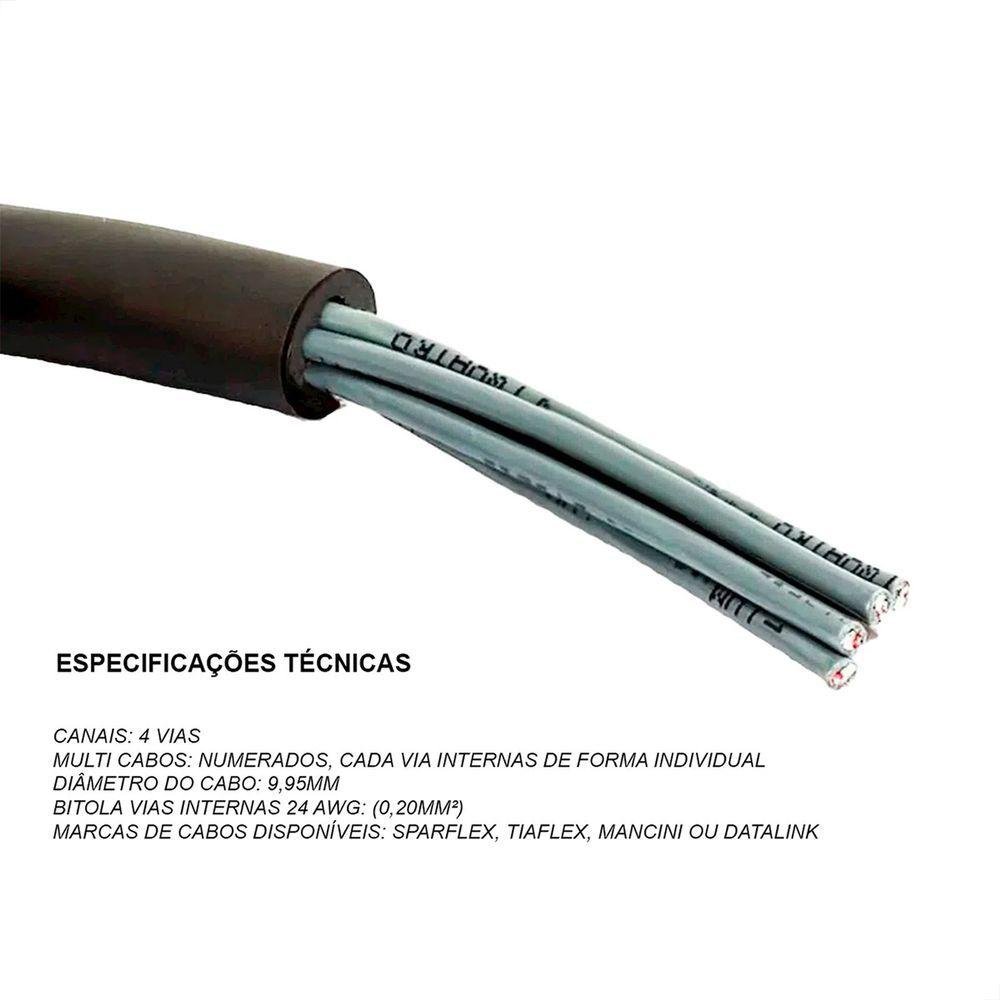 Multicabos com Conectores Xlr 4 Vias - Amphenol 4 Metros - 2