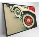 Ver imagem 2 de Quadro Rodas Carros Classicos 90x60 Cm Vidro Impresso