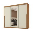 Ver imagem 2 de Guarda-Roupa Casal 3 Portas de Correr e 6 Gavetas Spazio Yescasa Off White/Cinamomo