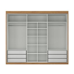 Guarda-roupa Casal 3 Portas de Correr e 6 Gavetas Spazio - 4