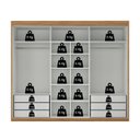 Ver imagem 5 de Guarda-Roupa Casal 3 Portas de Correr e 6 Gavetas Spazio Yescasa Off White/Cinamomo