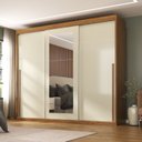 Ver imagem 1 de Guarda-roupa Casal 3 Portas de Correr e 6 Gavetas Spazio