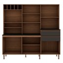 Ver imagem 4 de Cozinha Compacta Malbec 12 Portas 100% MDF com Tampo Cinza/Ébano/Grafite Belga
