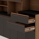 Ver imagem 5 de Cozinha Compacta Malbec 12 Portas 100% MDF com Tampo Cinza/Ébano/Grafite Belga
