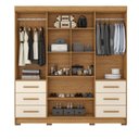 Ver imagem 2 de Guarda-roupa Casal com Espelhos 4 Portas 6 Gavetas Estrela