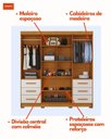 Ver imagem 6 de Guarda-roupa Casal com Espelhos 4 Portas 6 Gavetas Estrela