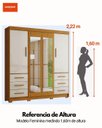Ver imagem 7 de Guarda-roupa Casal com Espelhos 4 Portas 6 Gavetas Estrela