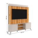 Ver imagem 2 de Estante para Tv 75 Polegadas 2 Portas Ravi Off White Freijó
