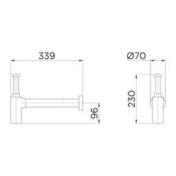 Sifão para Lavatório Docol Top 322644 Níquel Escovado U UNICA UNICA - 3