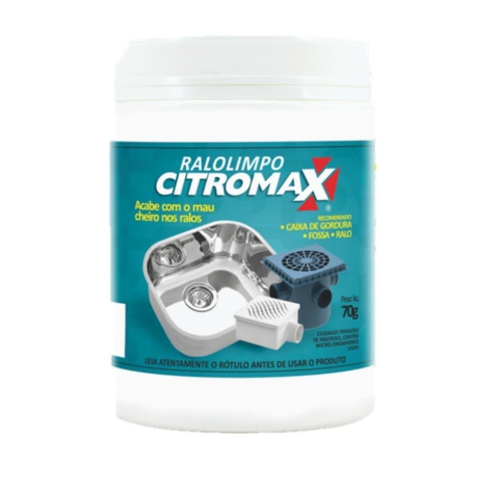 Kit 12 Potes Ralo Limpo Citromax Higieniza Fossa e Caixa De Gordura 70g - 1