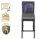 Ver imagem 4 de Mesa Bistrô e 2 Banquetas Roma Preta Corda Náutica Estofado 8 Trama Original