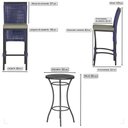 Ver imagem 2 de Mesa Bistrô e 2 Banquetas Roma Preta Corda Náutica Estofado 8 Trama Original