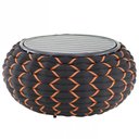 Ver imagem 1 de Mesa Monique com Tampo Ripado Alumínio para Cozinha, Edícula, Piscina Trama Original