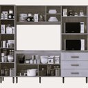 Ver imagem 4 de Cozinha Compacta Modulada 8 Portas e 3 Gavetas Vitória
