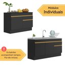 Ver imagem 2 de Kit Balcão de Cozinha para Pia 150cm e Balcão 120cm Veneza Multimóveis Mp2286