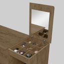 Ver imagem 6 de Comoda Casal 5 gavetas com sapateira cabeiro e porta objetos 100%MDF Sarah OffWhite/Teka