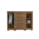 Ver imagem 4 de Comoda Casal 5 Gavetas com Sapateira Cabeiro e Porta Objetos 100%MDF Sarah Offwhite/Teka