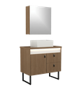 Ver imagem 1 de Conjunto Gabinete para Banheiro Tech Led 2g 60cm com Pé
