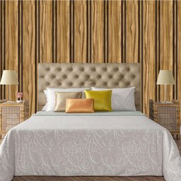 Papel de Parede Adesivo Ripado Madeira Lavável Sala Quarto Cozinha 1,5 Metros - 1