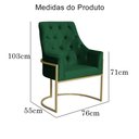 Ver imagem 6 de Poltrona Para Sala Vick Veludo Cores - DS Estofados - Verde