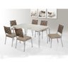 Conjunto Mesa e 6 Cadeiras Cromado 1,60x0,90 Tampo Mdp Nobre - 1