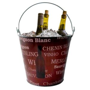 Balde de Gelo para Vinhos em Metal Galvanizado 7,6 Litros