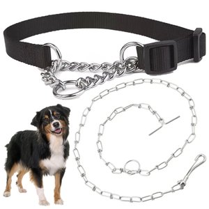 Coleira Guia Corrente Cachorro Cao Dog Semi Enforcadora Kit Passeio Corrente Aço Zincado Ajustavel R