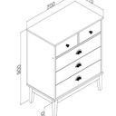 Ver imagem 3 de Comoda - Colonial 700cm x 900cm x 410cm Cinza/Mel/Petroleo