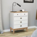 Ver imagem 1 de Comoda - Colonial 700cm x 900cm x 410cm Branco/Mel