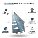 Ver imagem 4 de Porta Espeto de Parede Aço Inox 304 Churrasco 10 Cavidades