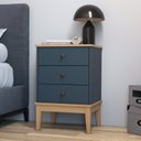 Ver imagem 1 de Mesa de Cabeceira - Colonial 450cm x 660cm x 380cm 3 Gavetas Cinza
