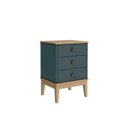 Ver imagem 2 de Mesa de Cabeceira - Colonial 450cm x 660cm x 380cm 3 Gavetas Cinza