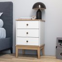 Ver imagem 1 de Mesa de Cabeceira - Colonial 450cm x 660cm x 380cm 3 Gavetas Branco