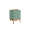 Ver imagem 2 de Mesa de Cabeceira - Colonial 450cm x 660cm x 380cm 3 Gavetas Verde