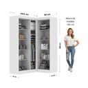 Ver imagem 4 de Guarda-Roupa Modulado de Canto 5 Portas Paris Branco