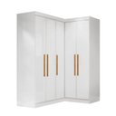 Ver imagem 2 de Guarda-Roupa Modulado de Canto 5 Portas Paris Branco