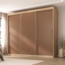 Ver imagem 1 de Guarda-Roupa Portas de Correr Spazio Yescasa Marrom/Capuccino/Terracota